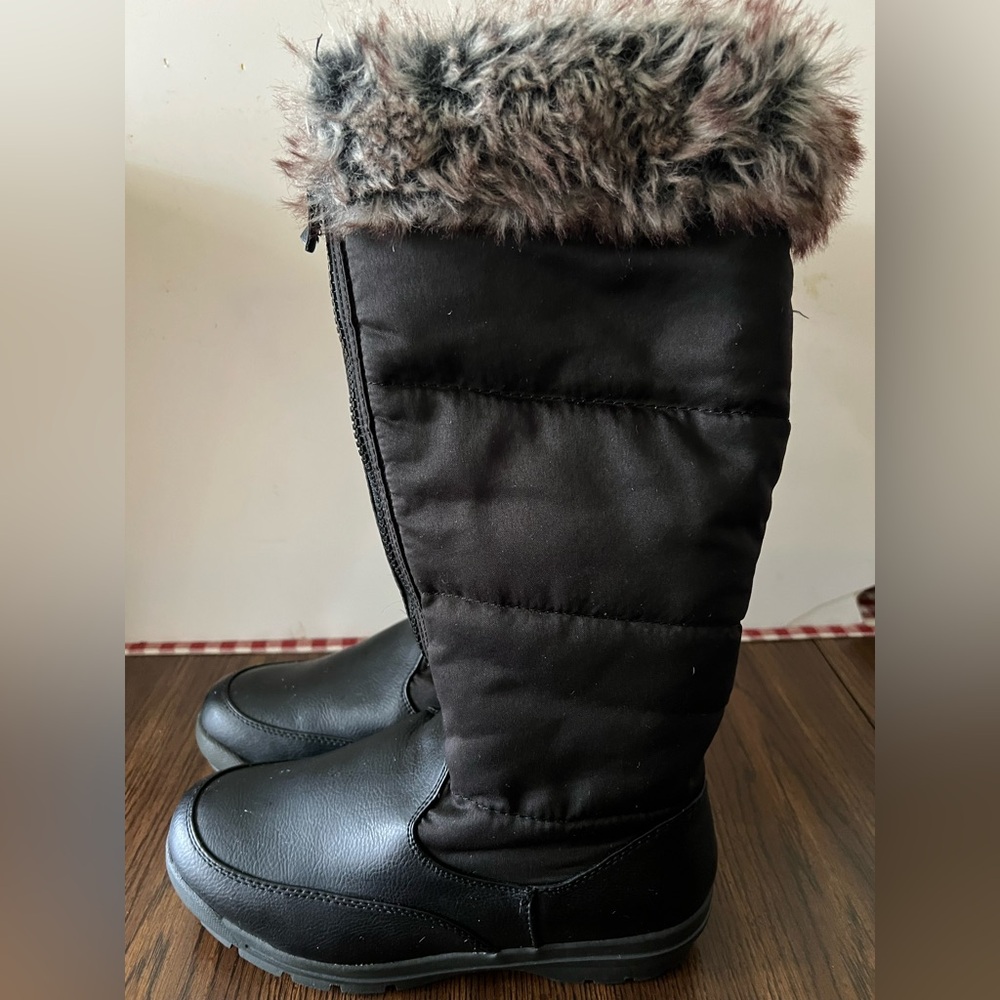 Women's Lands End Black Winter Boots